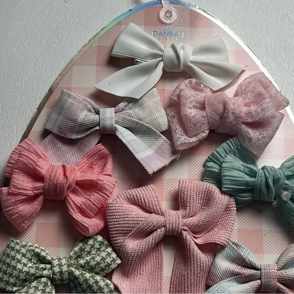 Bunny Bows Multi color and Pack Hair Accessories Bows Set NWT